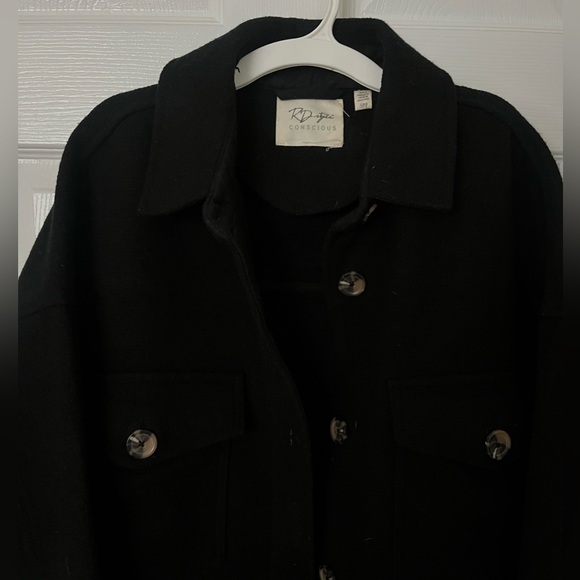 Black Oversized Longline Jacket - Picture 3 of 4